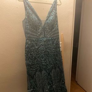 Hunter green long Dress